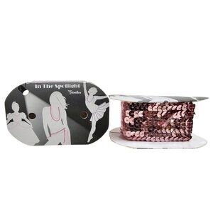 In The Spotlight by Trimtex light pink sequin trim . 6 yards per roll . 2 rolls